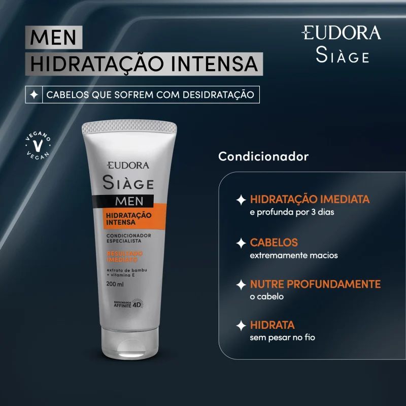 SIAGE CONDICIONADOR HIDRATACAO INTENSA MEN 200ML